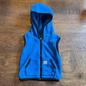 Blue Kids Hooded Carhartt fleece Vest  12months